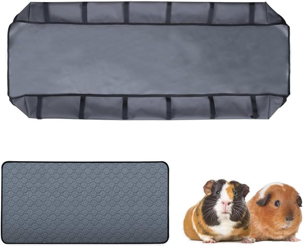 2 Pcs Guinea Pig Cage Liners - Washable Guinea Pig Pee Pads, Waterproof Reusable & anti Slip Guinea Pig Bedding Fast and Super Absorbent Pee Pad for Small Animals Rabbit Hamster Rat12