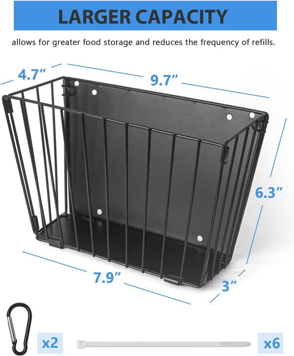 X Large Rabbit Hay Feeder Guinea Pig Hay Feeder Metal Frame Bunny Hay Holder Guinea Pig Hay Holder for Bunny, Guinea Pigs, Chinchillas, Small Animals (1 Pack)3