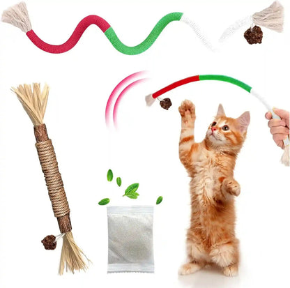 Silvervine Sticks Cat Chew Toys for Indoor Cats Dental Care Teeth Cleaning, Natural Kitten & Cat Teething Toys for Health, Catnip Toys Cat Chew Rope Suitable for All Breeds of Aggressive Chewers Cat10
