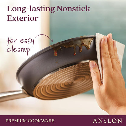 Accolade Forged Hard Anodized Nonstick Pots & Pans - Induction Cookware Set - 12 Piece - Moonstone Gray7