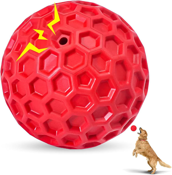 2 Pack Indestructible Squeaky Dog Balls for Aggressive Chewers, Interactive Dog Toys for Teething, Relieving Anxiety. Chew Toy for Large, Medium Breeds, Outdoor Rubber Balls.17
