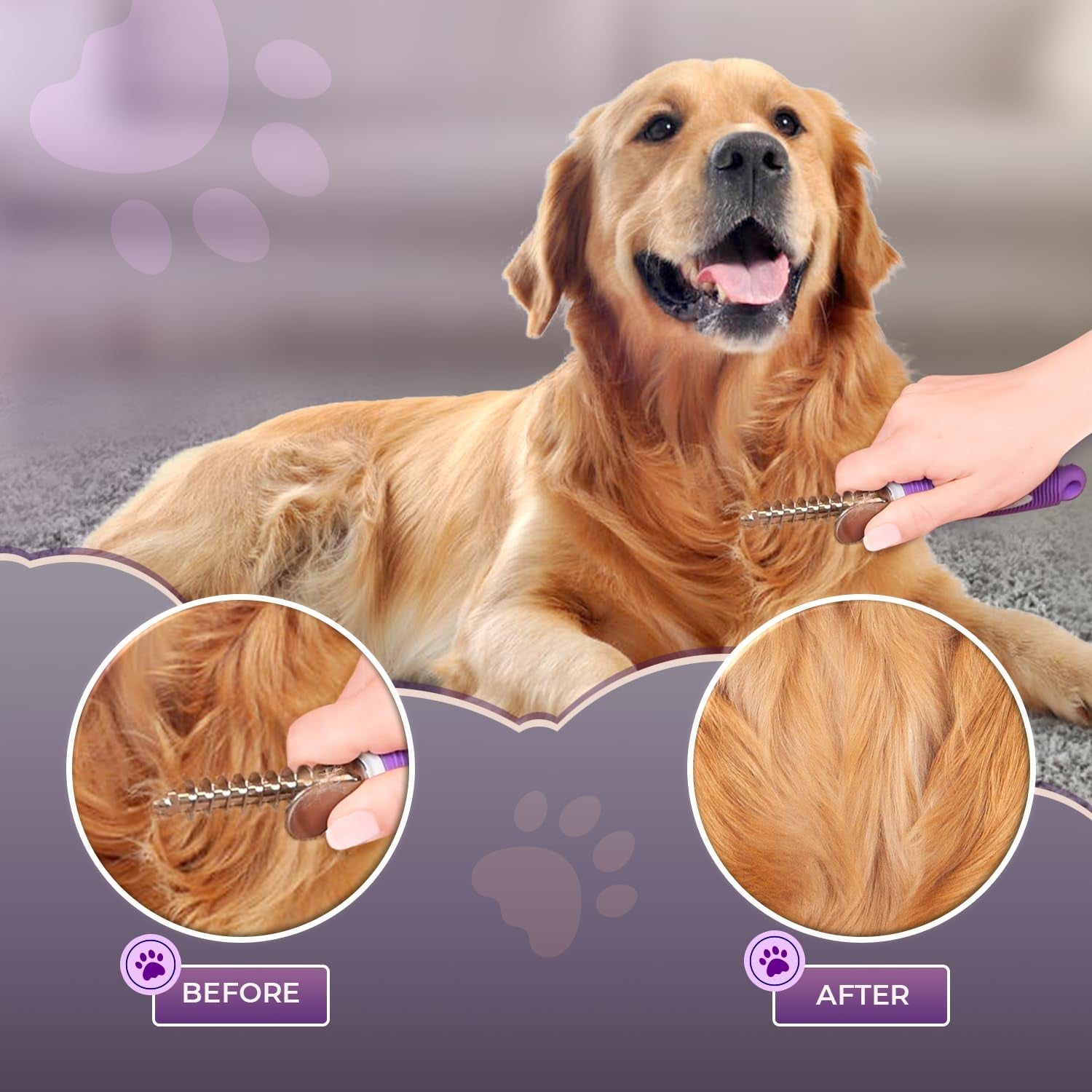 genpepado-dematting-undercoat-rake-comb-for-dogs-cats-with-long-2-5-in-stainless-steel-safety-blades-for-removing-knots-mats-tangles-pet-grooming-deshedding-brush-tool-with-anti-slip-grip