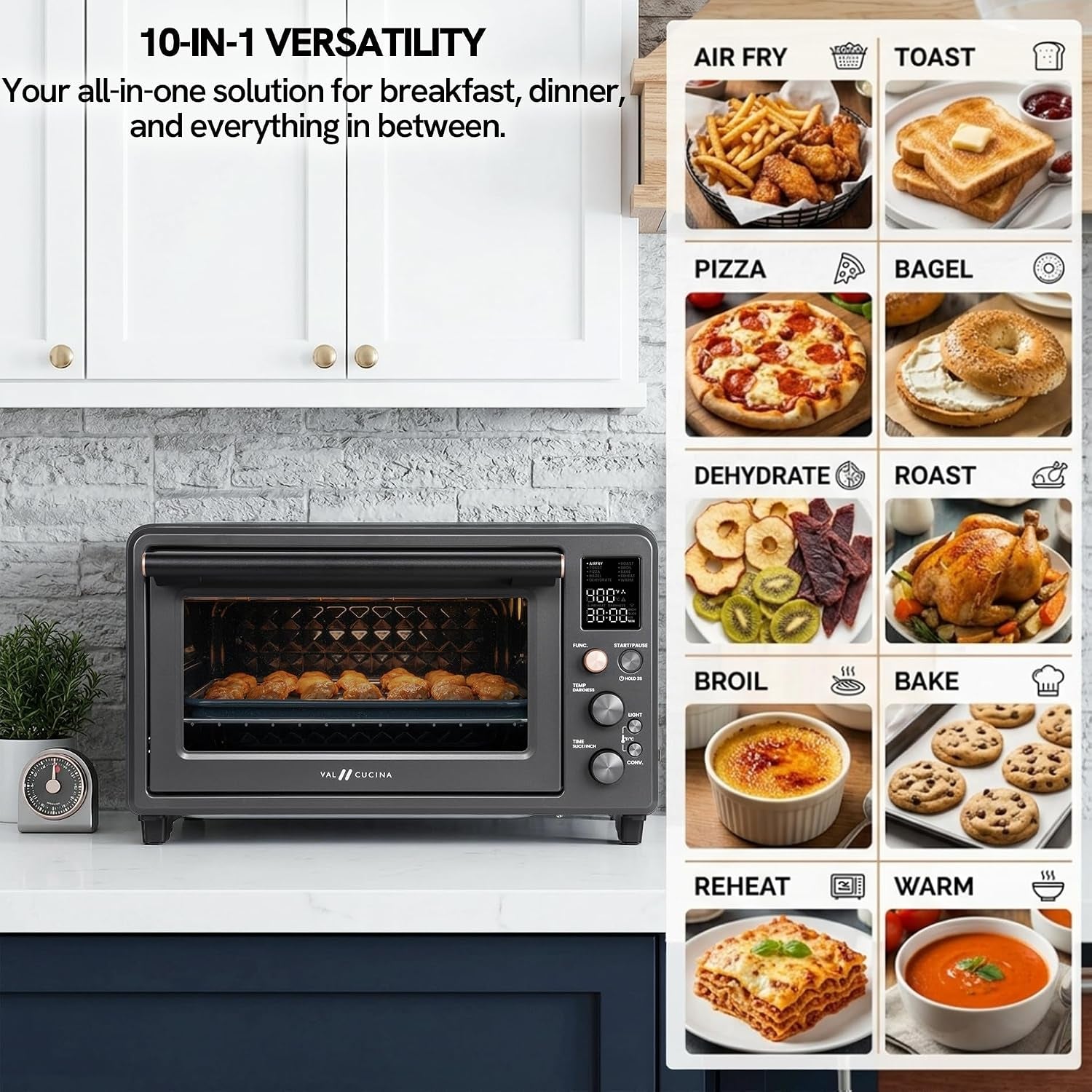 26-3-qt-non-toxic-enamel-interior-air-fryer-toaster-oven-combo-10-in-1-convection-countertop-oven-with-infrared-heating-fits-12-pizza-6-slice-toast-easy-clean-enamel-baking-pan