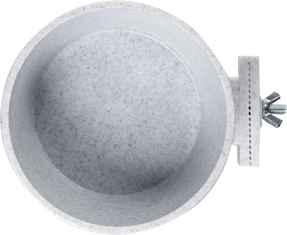 Lixit Quick Lock Removable Cage Bowls for Rabbits, Guinea Pigs, Gerbils, Ferrets, Dogs, Cats, Birds, and Other Small Animals - Made in USA (Gray, 20 Ounce)2