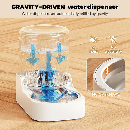 JUNSPOW Automatic Cat Water Dispenser with Stainless Steel Bowl | Dog Water Bowl Dispenser Adjustable Water Dispensing, Auto Pet Waterer for Cats and Dogs4