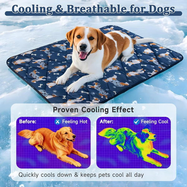 Dog Cooling Mat, Premium Lightweight Pet Cooling Blanket Bed Cover for Dogs, Cat, Puppies | Ice Silk Cooling Pad for Dogs Furniture Protector | Machine Washable Pet Blanket, 28''X40''3