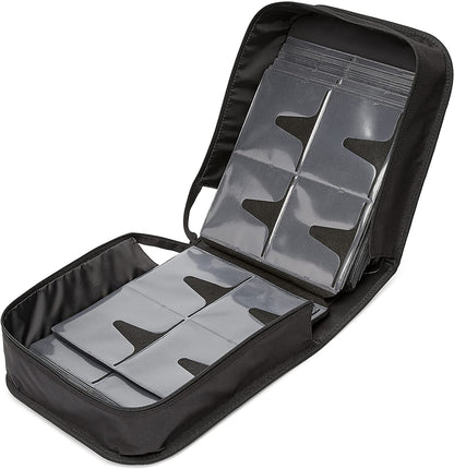 Polyester CD/DVD Portable Storage Binder with Handle, 400-Capacity, Black5