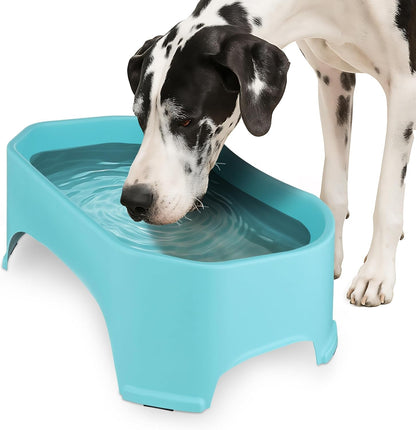 Neater Pet Brands Extra Large Water Bowl for Dogs, Outdoor Dog Water Bowl (1.25 Gallon XL Capacity), Big Trough Style Food Dish for Indoors or Outside, No Spill Large Dog Bowls, Gunmetal Grey10