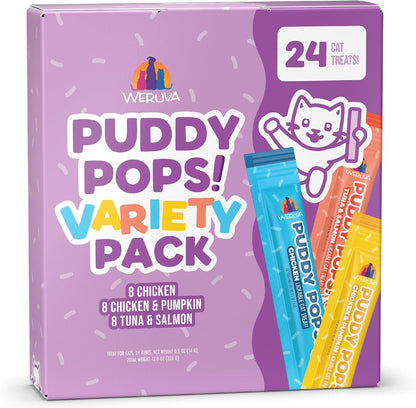 Weruva Puddy Pops, Chicken and Pumpkin Lickable Cat Treats, 0.5Oz Tube, Pack of 516