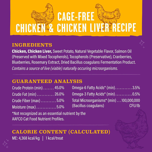 Stella & Chewy'S Meowfulls Freeze Dried Cat Treats - Chicken & Chicken Liver Recipe - Raw Protein with Probiotics & Salmon Oil - 1 Calorie per Treat - 1.5 Oz7