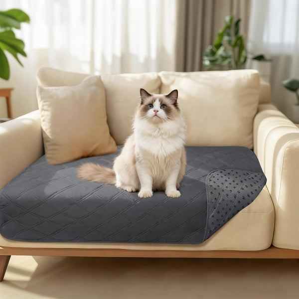 Luciphia 100% Waterproof Couch Cover Blanket for Dogs Anti-Slip Pet Couch Protector Sofa Mat Puppy Cat Blanket with Non-Slip Bottom, Navy Blue, 30X70 Inch14