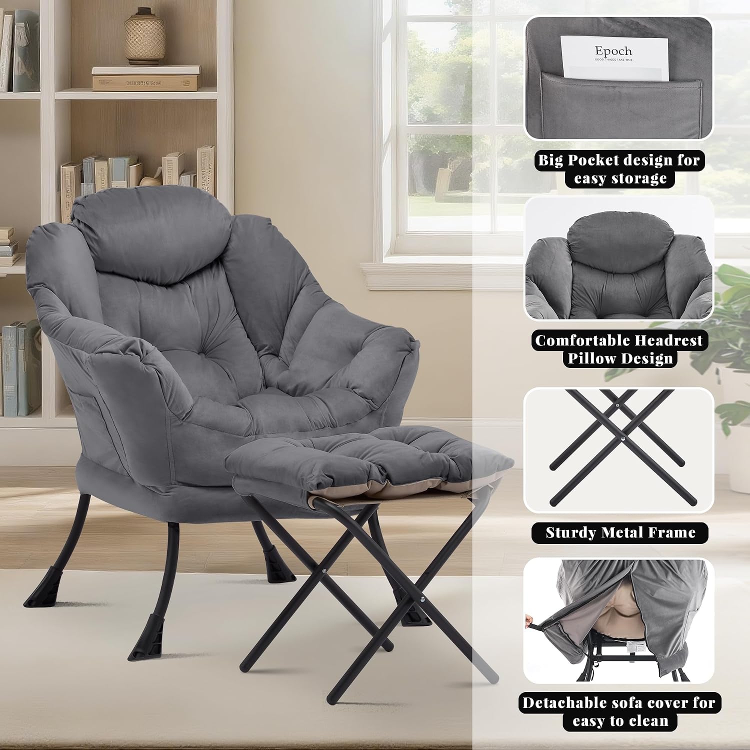 lazy-chair-with-ottoman-comfy-reading-chair-darkgrey-cushioned-seat-with-foldable-ottoman-and-side-pocket-lounge-chair-for-bedroom-living-room-dorm-and-small-spaces