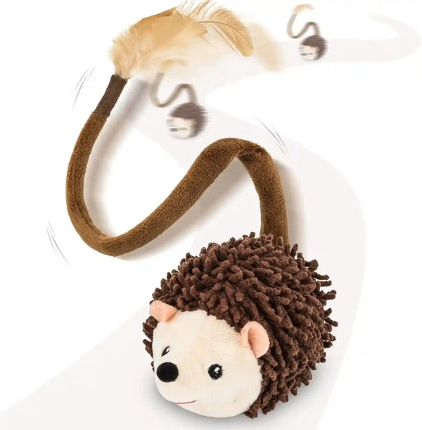 Migipaws Interactive Hedgehog Cat Toy 360° Rolling & Spin with Soft Plush Tail for Indoor Cats Smart Motion Sensor, Realistic Squeak, Rechargeable Plush Kitten Toy (Grey)8
