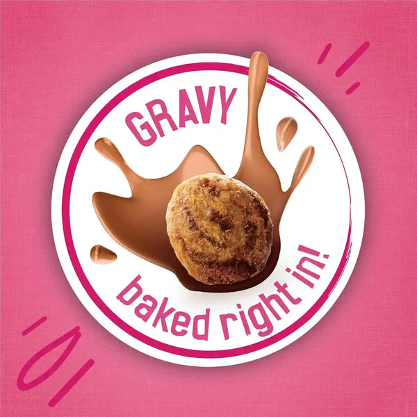 Purina Friskies Gravy Swirlers with Flavors of Chicken, Salmon and Gravy Dry Cat Food - 3.15 Lb. Bag4