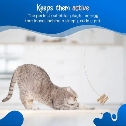 Cat Dancer Interactive Cat Toy - Fun and Fitness for Your Furry Friend - Engaging Paper Roll Attached with 30 Inches Flexible Spring Steel Wire for Playful Cats – 3 Pack5
