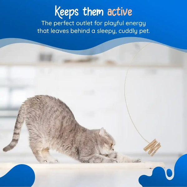 Cat Dancer Interactive Cat Toy - Fun and Fitness for Your Furry Friend - Engaging Paper Roll Attached with 30 Inches Flexible Spring Steel Wire for Playful Cats – 3 Pack5
