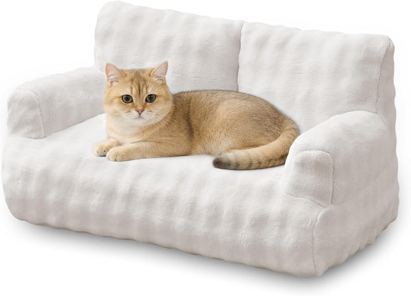 Cat Couch Bed, Cute Pet Sofa for Indoor Cats, 26"X15", Grey | Soft Pet Couch for Kittens Puppies, Small Dog Sofa Bed, Removable Washable Cover8