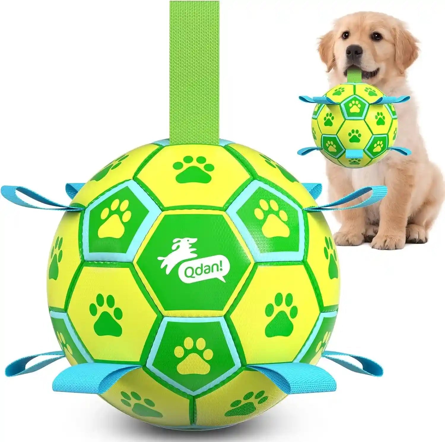 qdan-dog-toys-dog-balls-6-inch-dog-soccer-ball-with-straps-herding-balls-dog-birthday-toy-balls-for-20-40lbs-dogs-outdoor-puppy-toys-to-keep-them-busy-interactive-toy-for-tug-pool-water-toy-ball