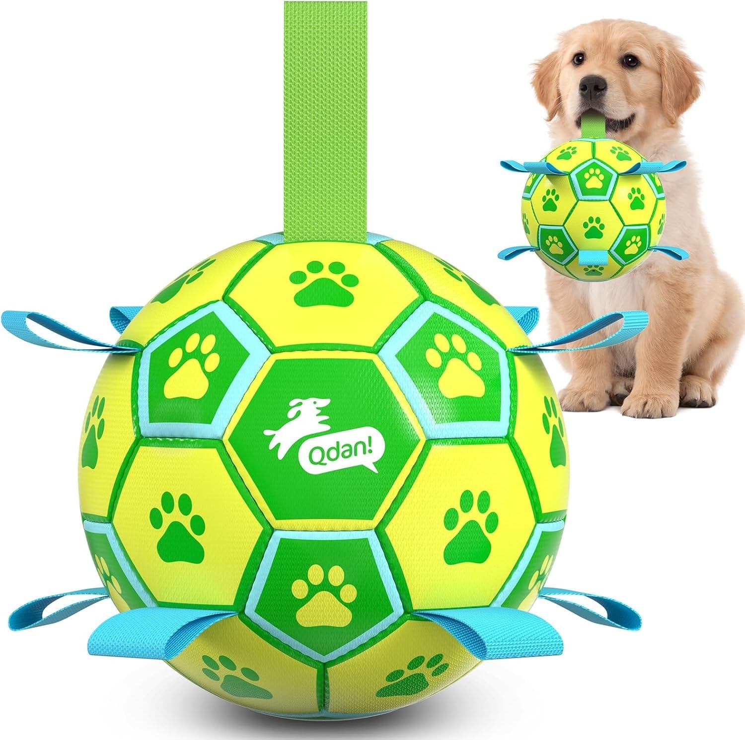 qdan-dog-toys-dog-balls-6-inch-dog-soccer-ball-with-straps-herding-balls-dog-birthday-toy-balls-for-20-40lbs-dogs-outdoor-puppy-toys-to-keep-them-busy-interactive-toy-for-tug-pool-water-toy-ball