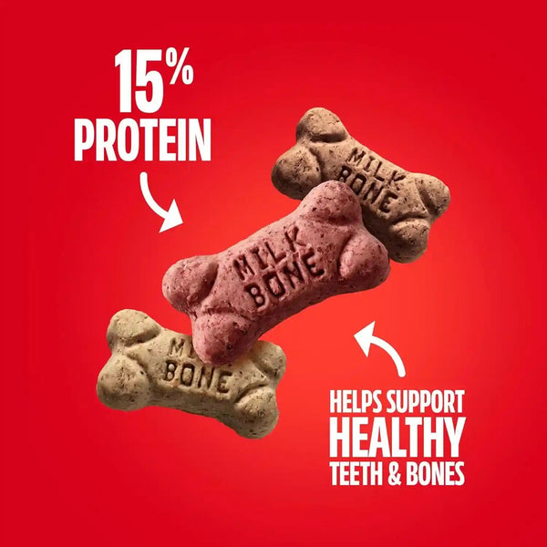 Milk-Bone Flavor Snacks Mini’S Dog Biscuits, Flavored Crunchy Dog Treats, 36 Oz. Canister | 5 Calories per Treat, 15% Protein, 3 Flavors per Canister (Beef, Chicken & Bacon, Naturally & Artificially Flavored)4