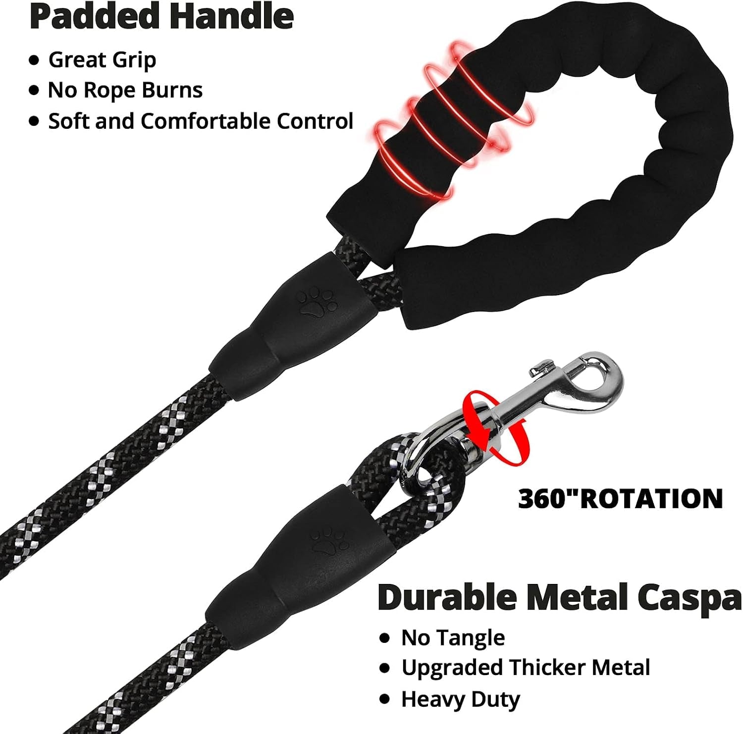 long-dog-leash-15-ft-heavy-duty-rope-leashes-for-dogs-training-with-swivel-lockable-hook-reflective-threads-bungee-and-padded-handle-dog-lead-for-large-small-medium-dogs-outside-walking-hiking