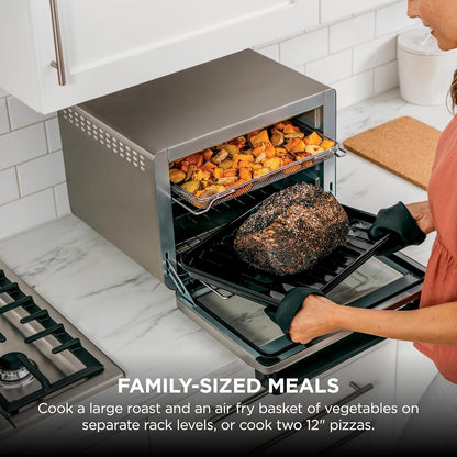 Ninja Foodi XL Pro Air Fry Oven, 10-In-1, Stainless Steel, DT201 | Fits 5 Lb Chicken, Air Fry, Roast, Bake, Broil, Toast, Dehydrate, Reheat, Pizza, 1800W6