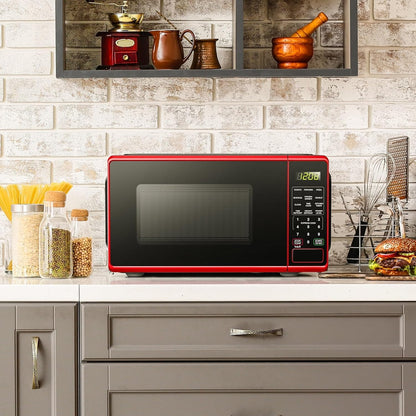 0.7 Cu. Ft. Countertop Microwave Oven, 700 Watts, New (Color : Red)4