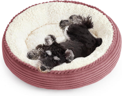 Love'S Cabin round Donut Cat and Dog Cushion Bed, 20In Bed for Cats or Small Dogs, Anti-Slip & Water-Resistant Bottom, Super Soft Durable Fabric Pet Beds, Washable Luxury Cat & Dog Bed Gray62