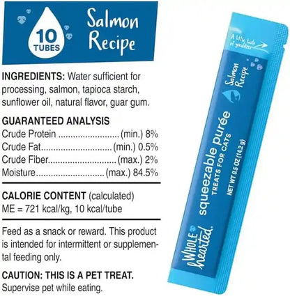 Wholehearted by Petco Squeezable Puree Cat Treat Variety Pack 0.5 Oz. Count of 504