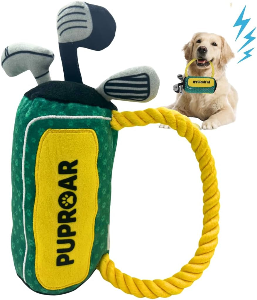 puproar-golf-dog-toy-dog-birthday-gift-funny-squeaky-plush-rope-golf-bag-toy-for-small-medium-large-breeds