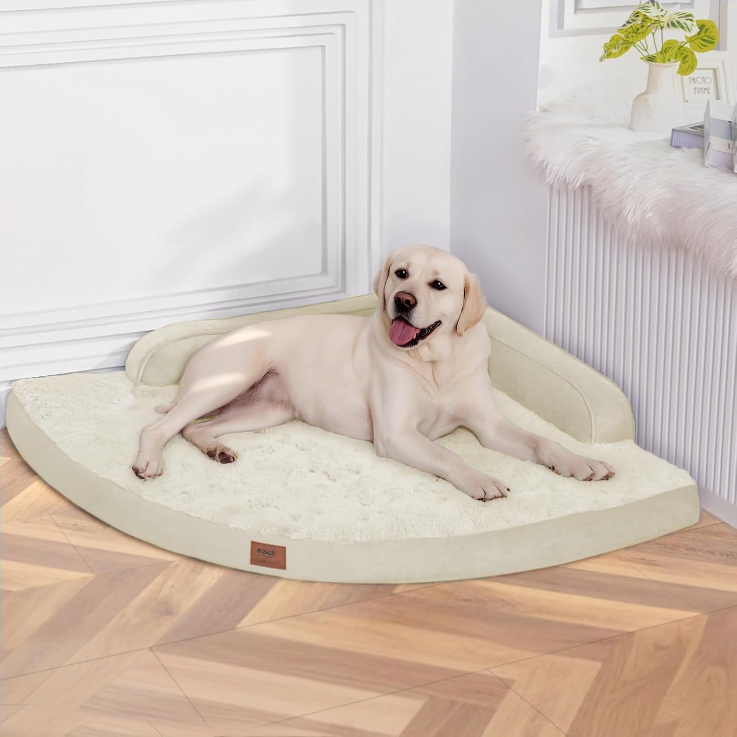 mekiy-orthopedic-waterproof-dog-bed-with-sides-for-extra-large-sizes-dogs-egg-crate-foam-waterproof-liner-anti-slip-bottom-space-saving-perfect-for-corners-and-sofa-edges-40-x-40-inch