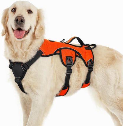 Rabbitgoo Escape Proof Dog Harness for Large, No Pull with Lift Handle | No Escape, Full Soft Padded, Reflective Adjustable Vest, Leash Clip for Walking Hiking Training, Black, Large18