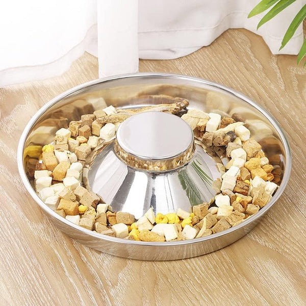 SOUJOY 2 Pack Stainless Steel Puppy Bowls, Pet Slow Feeder Bowls, Non-Skid Dog Food and Water Bowl, Feeding Weaning for Small Medium Large Dogs, Cat, Pets, Multiple Puppies8