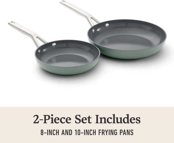 Calphalon® Ceramic Nonstick 8" and 10" Frying Pan Set, Silver Ash5