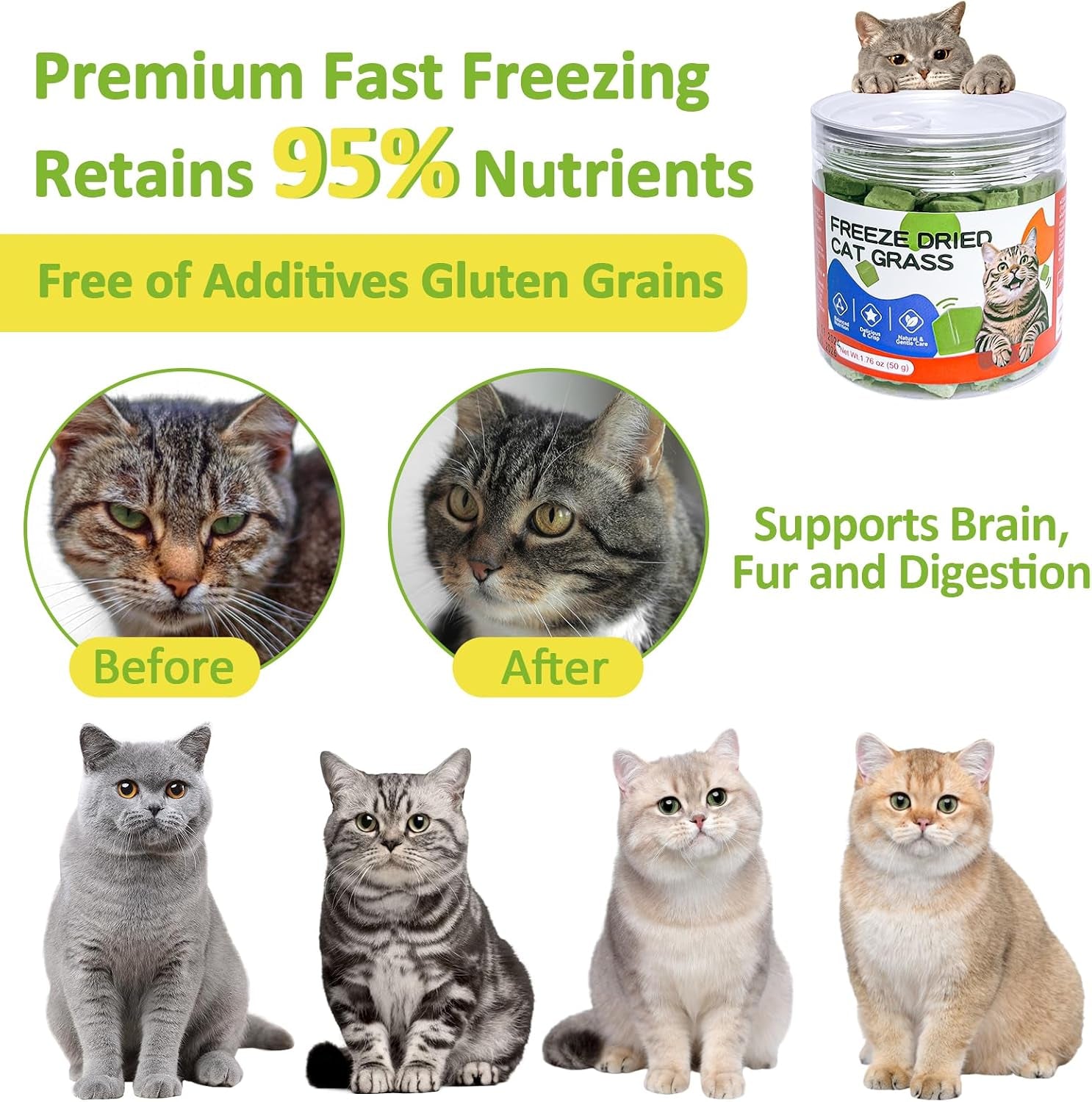 freeze-dried-cat-grass-treats-with-premium-gourmet-blend-natural-hairball-control-gut-health-support-for-cats-chicken-breast-formula-1-76-oz
