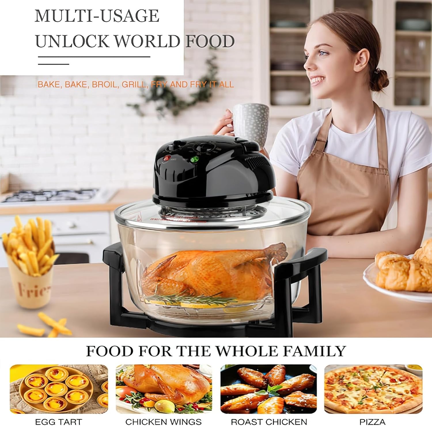 20l-3-in-1-turbine-light-wave-oven-glass-air-fryer-360-circulating-heating-high-precision-glass-body-healthy-kitchen-baking-toaster-broiler-toaster-steamer-and-grill-3