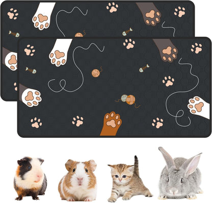 2-Pack Guinea Pig Cage Liner, 24" X 47" Reusable Guinea Pig Bedding Washable Absorbent Pee Pads for Dogs Rabbit Chinchilla Hamster, Leakproof & anti Slip29