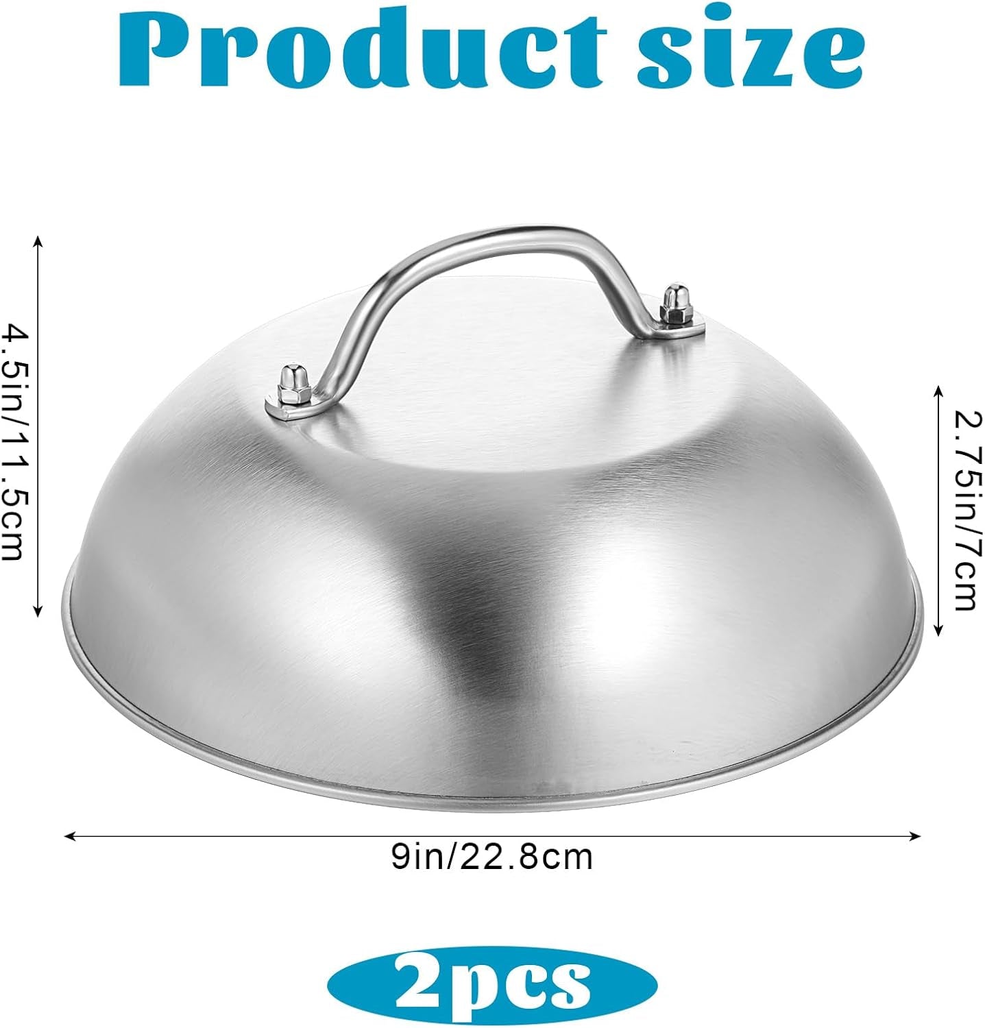 2-pcs-9-inch-stainless-steel-griddle-melting-cheese-dome-wok-lids-commercial-grade-basting-and-steaming-cover-best-for-use-in-flat-top-grills