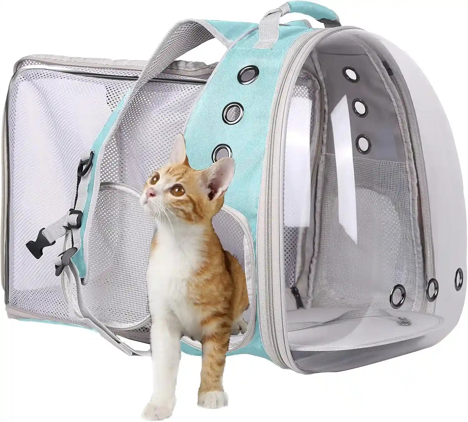expandable-pink-cat-backpack-carrier-fit-up-to-12-lbs-space-capsule-clear-bubble-window-pet-carrier-backpack-for-kitten-bunny-rabbit-and-small-puppy