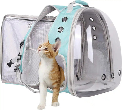 Expandable Pink Cat Backpack Carrier, Fit up to 12 Lbs, Space Capsule Clear Bubble Window Pet Carrier Backpack for Kitten Bunny Rabbit and Small Puppy16