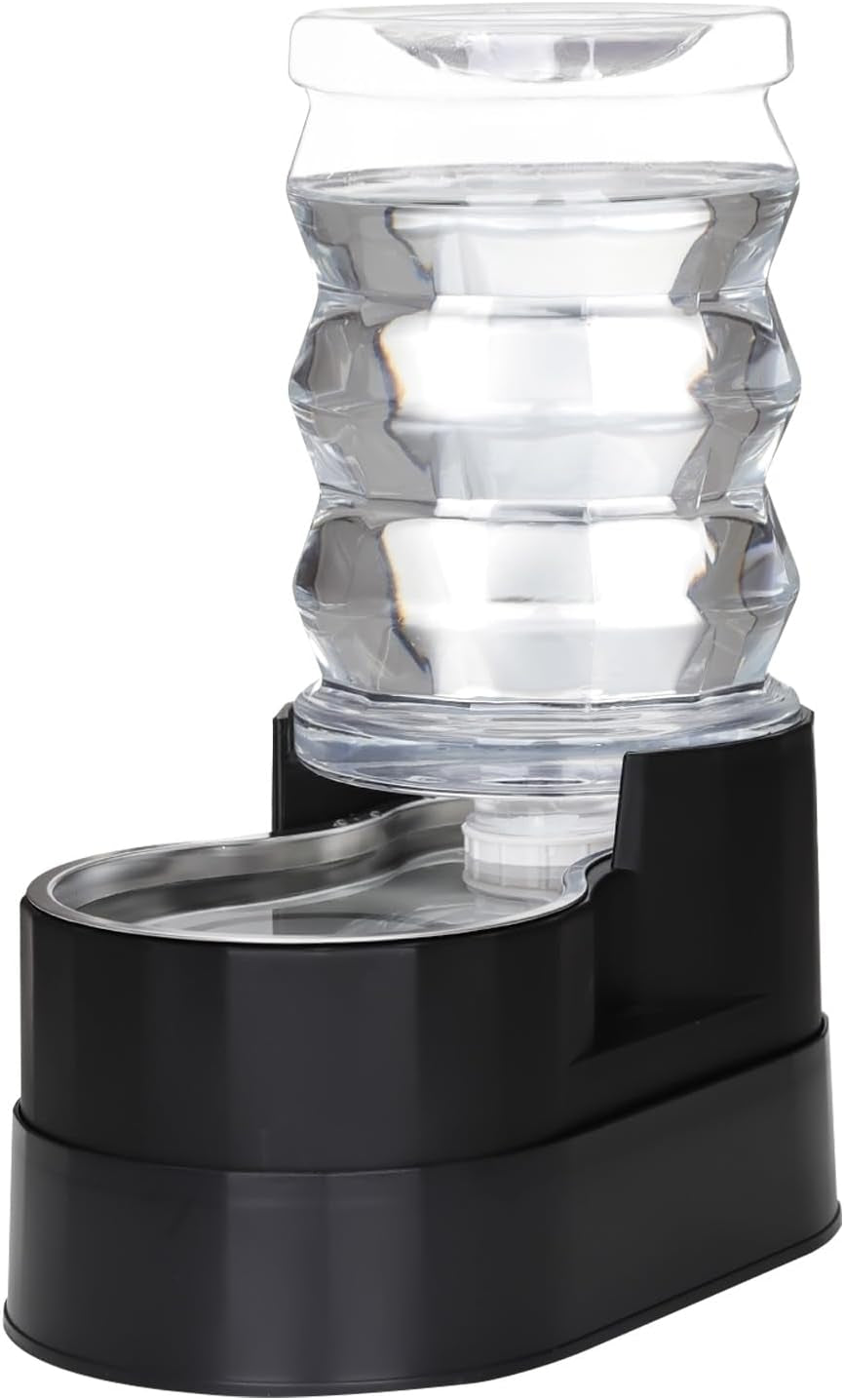 rizzari-8l-gravity-dog-water-dispenser-stainless-steel-bowl-anti-splash-wide-mouth-easy-cleaning-dishwasher-safe-no-electricity-needed-filtered-fresh-water-multi-pet-homes