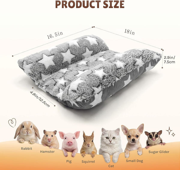 16.5 X 18In Washable Soft Rabbit Bed, Thickened and Softer Bunny Bed, Double-Sided Plush Rabbit Beds,Bed for Bunny,Bunny Beds for Rabbits Indoor2