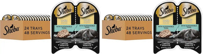 Sheba Perfect Portions Cuts Wet Cat Food, Sustainable Salmon, 2.6 Oz, 24 Ct | Grain-Free, Sustainable Salmon, 48 Servings, No Fillers or Artificial Flavors, Essential Vitamins & Minerals, Twin-Pack Trays20