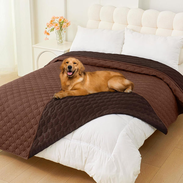 Smiry Waterproof Dog Bed Cover, Reversible Pet Blanket for Sofa Couch | Soft Washable Dog Blanket, Leakproof Couch Cover for Dogs Cats & Furniture Protection, 52X82, Grey/Dark Grey108