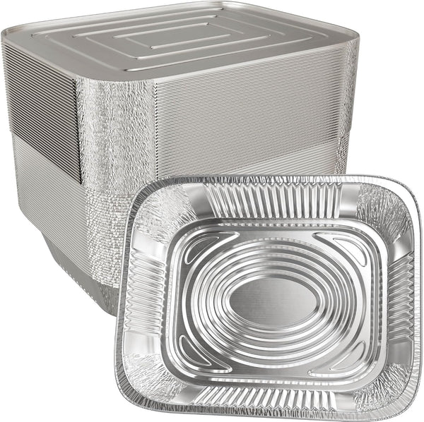 Aluminum Pans with Lids 9X13 [10 Sets] Aluminum Foil Pans Trays with Lids - Half Size Tin Foil Disposable Pans for Baking, Roasting, Cake Serving Dishes, Catering Supplies, Steam Table Chafing2