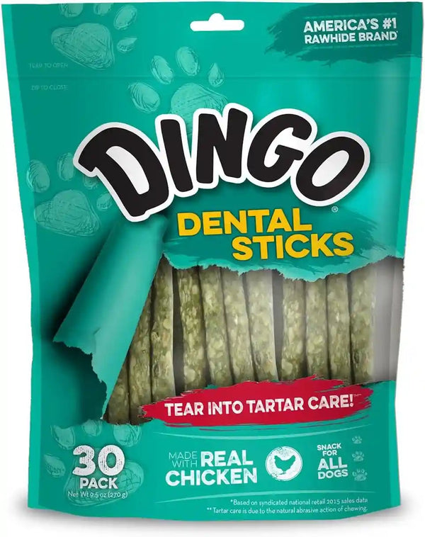 Dingo Twist Sticks Rawhide Dog Treat with Real Chicken, 50 Count | Long-Lasting Rawhide with Real Chicken, Provides Protein, Natural Chewing Action Promotes Clean Teeth, for Adult Dogs7