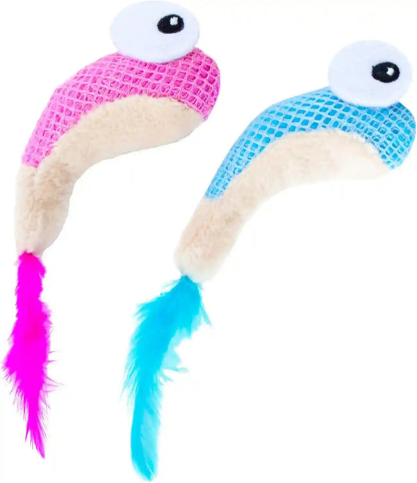 Petstages Orkakat Wiggle Worm Dental Catnip Cat Chew Toy13