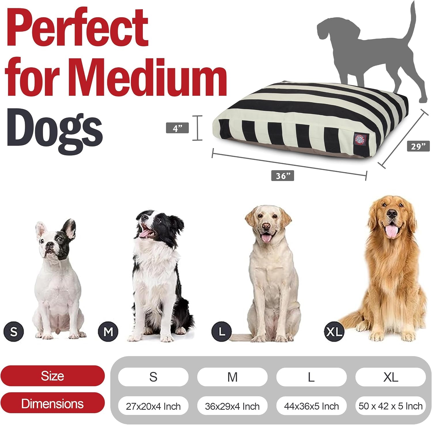 majestic-pet-stripes-rectangle-medium-dog-bed-washable-non-slip-comfy-pet-bed-dog-crate-bed-with-removable-washable-cover-dog-kennel-bed-for-sleeping-polyester-fiber-medium-black