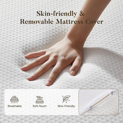 8 Inch Full Size Mattress, Memory Foam Mattress for Guest Room Dorm, Medium | Pressure Relief, Just-Right Medium Feel, Motion Isolation, 75"Lx54"W5