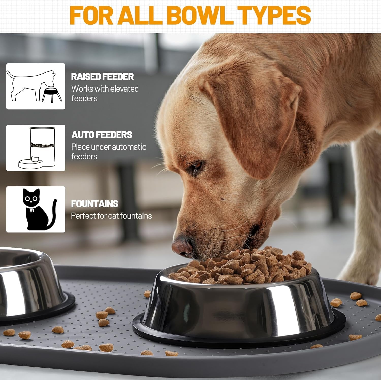 hubulk-100-waterproof-silicone-pet-feeding-mat-with-raised-edge-for-food-and-water-dog-bowl-mats-cat-bowls-placemat-with-high-lip-protects-floor-for-cats-and-dogs-gray-19-l-x-12-w